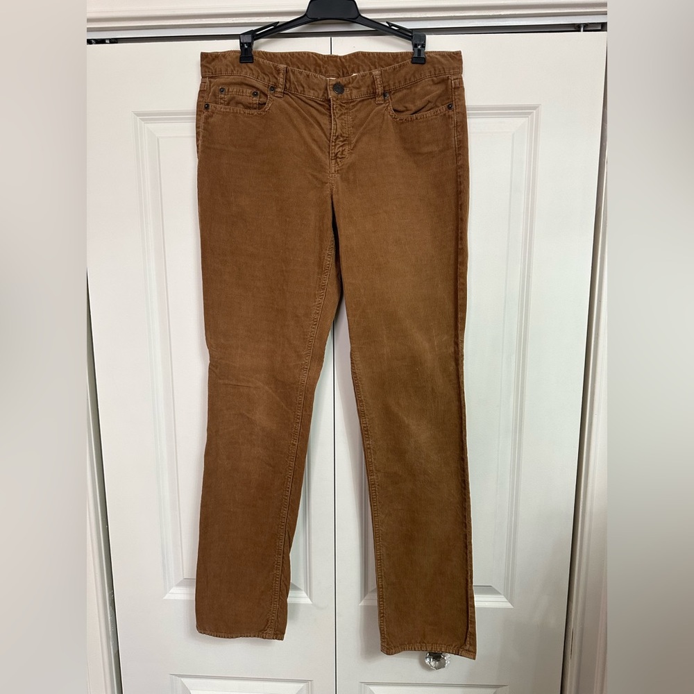 J. Crew Women's Straight Leg Corduroy Pants in Brown